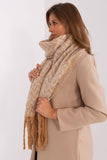 Chic Geometric Pattern Scarf with Tassels for Fall Style