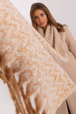 Chic Geometric Pattern Scarf with Tassels for Fall Style