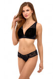 Elegant Underwire Bra with Lace and Chiffon Detailing