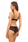 Elegant Underwire Bra with Lace and Chiffon Detailing
