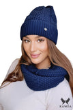 Stylish Navy Blue Women's Autumn-Winter Knit Hat