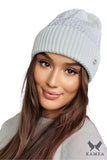 Cozy Ecru Women's Winter Hat with Intricate Weave Design