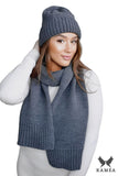 Elegant Graphite Women's Winter Hat with Wide Brim
