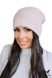 Versatile Double-Layered Soft Pink Women's Hat for Winter
