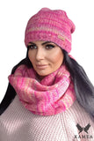 Amaranth Knit Hat with Snood - Cozy Autumn-Winter Essential