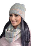 Pastel Ecru Hat & Neck Warmer Set for Cozy Winter Style
