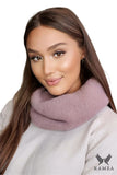 Soft Orchid Neck Warmer for Stylish Winter Comfort
