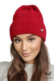 Cozy Women's Red Hat and Neck Warmer Set for Winter
