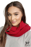 Cozy Women's Red Hat and Neck Warmer Set for Winter