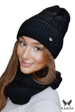 Stylish Women's Knit Hat and Snood Set for Autumn & Winter