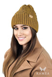 Stylish Mustard Winter Hat with Cozy Thick Weaves