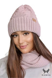 Stylish Pink Women's Winter Hat with Cozy Knitted Design