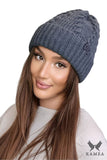 Elegant Winter Women's Hat with Intricate Knits and Warmth