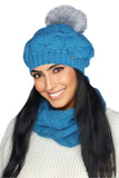 Stylish Women's Wool Beret & Turquoise Collar Set