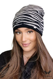 Elegant Dark Beige Women's Hat with Contrasting Pattern