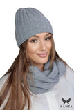 Stylish Woolen Women's Hat in Silver for Winter Warmth
