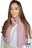 Cozy Wool Scarf in Ash Rose for Stylish Winter Warmth
