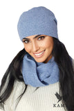 Elegant Women's Winter Set in Jeans Color - Soft Wool Comfort