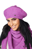 Cozy Winter Pink Beret with Fleece Lining for Women