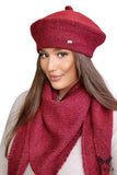 Winter Wine Women's Beret with Fleece Lining & Unique Design