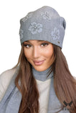 Charming Women's Floral Hat for Cozy Autumn-Winter Style