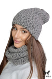 Elegant Wool Hat and Scarf Set for Stylish Winter Wear