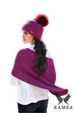 Cozy Merino Wool Winter Set in Stylish Raspberry Color
