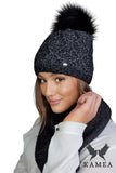 Elegant Women's Natural Yarn Hat with Pompon for Winter