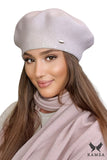 Elegant Houndstooth Women's Beret - Timeless Style Accessory