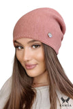 Elegant Coral Women's Hat with Alpaca Wool & Soft Finish