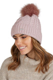 Chic Women's Wool Winter Hat with Pom-Pom and Fleece Lining