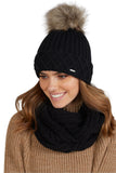 Chic Women's Winter Hat with Pompom and Polar Lining