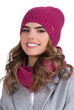 Fuchsia Wool Women's Hat with Cuff - Stylish & Cozy