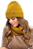 Elegant Honey Women's Hat with Unique Fold Design