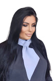 Elegant Pastel Blue Women's Winter Scarf with Pocket Design
