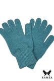 Cozy Wool Winter Gloves with Wide Cuff - Turquoise
