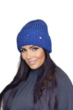 Chicory Women's Winter Hat with Sequins and Mohair Blend