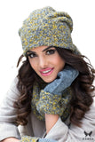 Elegant Mustard Women's Hat and Scarf Set for Cool Days