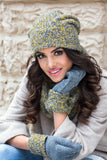 Elegant Mustard Women's Hat and Scarf Set for Cool Days
