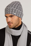 Stylish Gray Men's Hat with Dynamic Two-Tone Pattern
