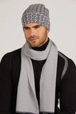Stylish Gray Men's Hat with Dynamic Two-Tone Pattern