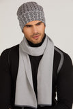 Stylish Gray Men's Hat with Dynamic Two-Tone Pattern