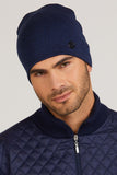 Elegant Navy Blue Hat for Men - Stylish & Warm Accessory