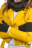 Women's Khaki Winter Gloves with Cuffs for Stylish Warmth