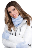 Cozy Women's Blue Neck Warmer for Autumn & Winter Comfort