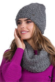 Elegant Graphite Women's Hat with Warm Fleece Lining
