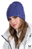 Chic Purple Women's Hat with Mohair and Sequin Detailing