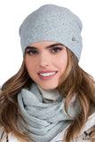 Elegant Mint Women's Hat with Sparkling Zircons Accents