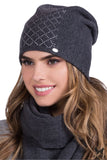 Elegant Graphite Women's Wool Hat with Sequin Detail