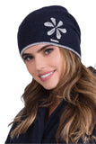 Elegant Woolen Women's Hat with Floral Detail for Winter